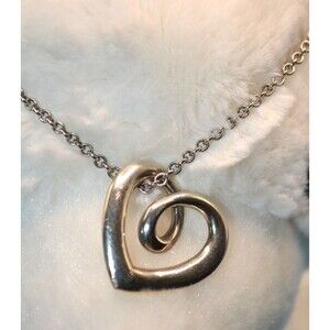 James Avery Heart Strings Pendant Necklace Retired Sterling Silver 925 18" Chain